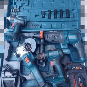 Set Profesional de Scule Bosch 18V ProCORE: Rotopercutor + Cheie cu Impact + Polizor Unghiular + Autofiletantă - SculePro