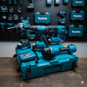 Set Complet Makita: Rotopercutor + Autofiletantă + Polizor Unghiular + Cheie cu Impact - SculePro